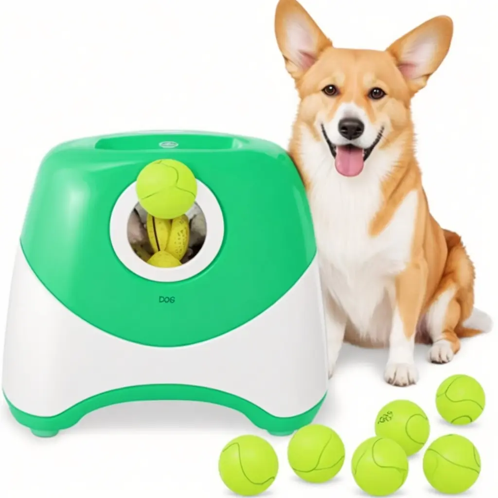 Mini Fetch Buddy Ball Launcher: Compact Automatic Toy for Small Dogs by Fetch & Feast 🎾